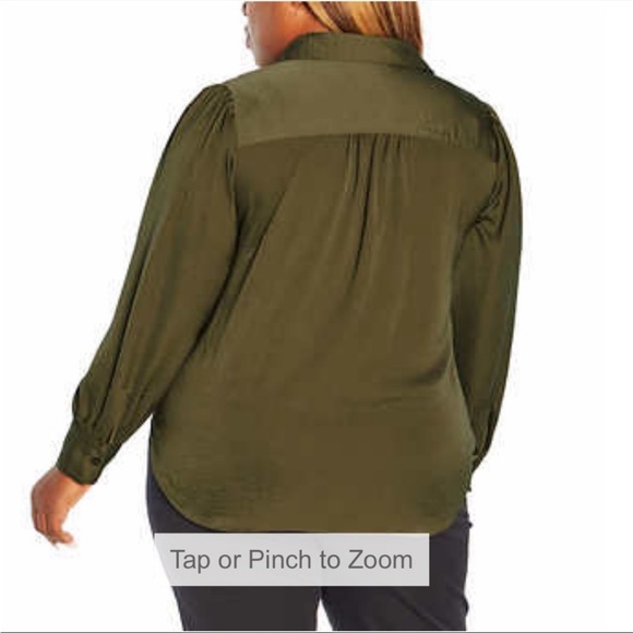 Banana Republic Ladies Women Satin Pullover, Green ( Olive ) - Picture 7 of 8